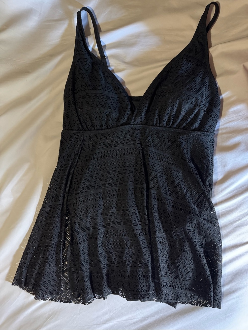 Women’s Black Lace One Piece Swimsuit 2XL